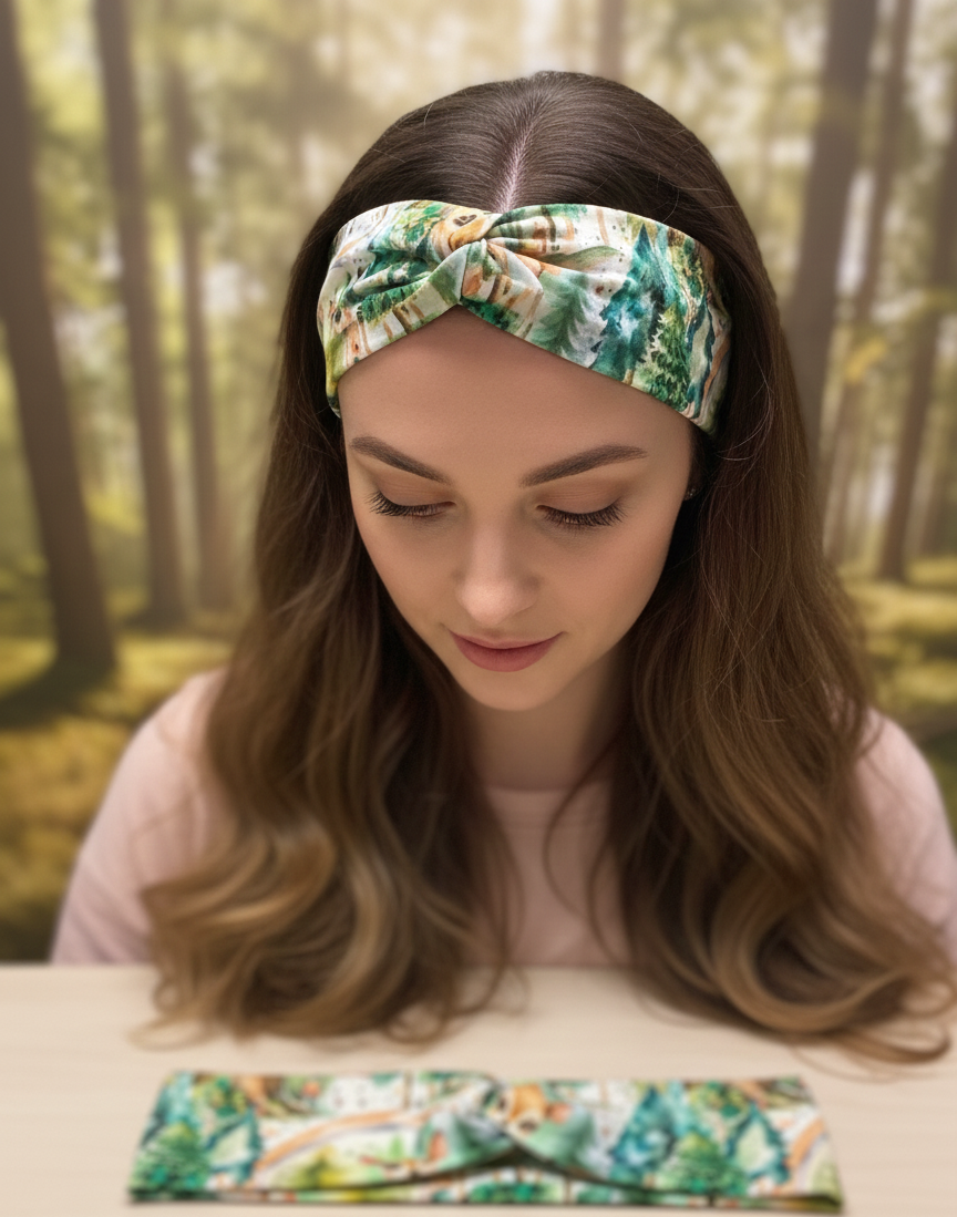 Magisches Waldhaarband mit süßen Rehen